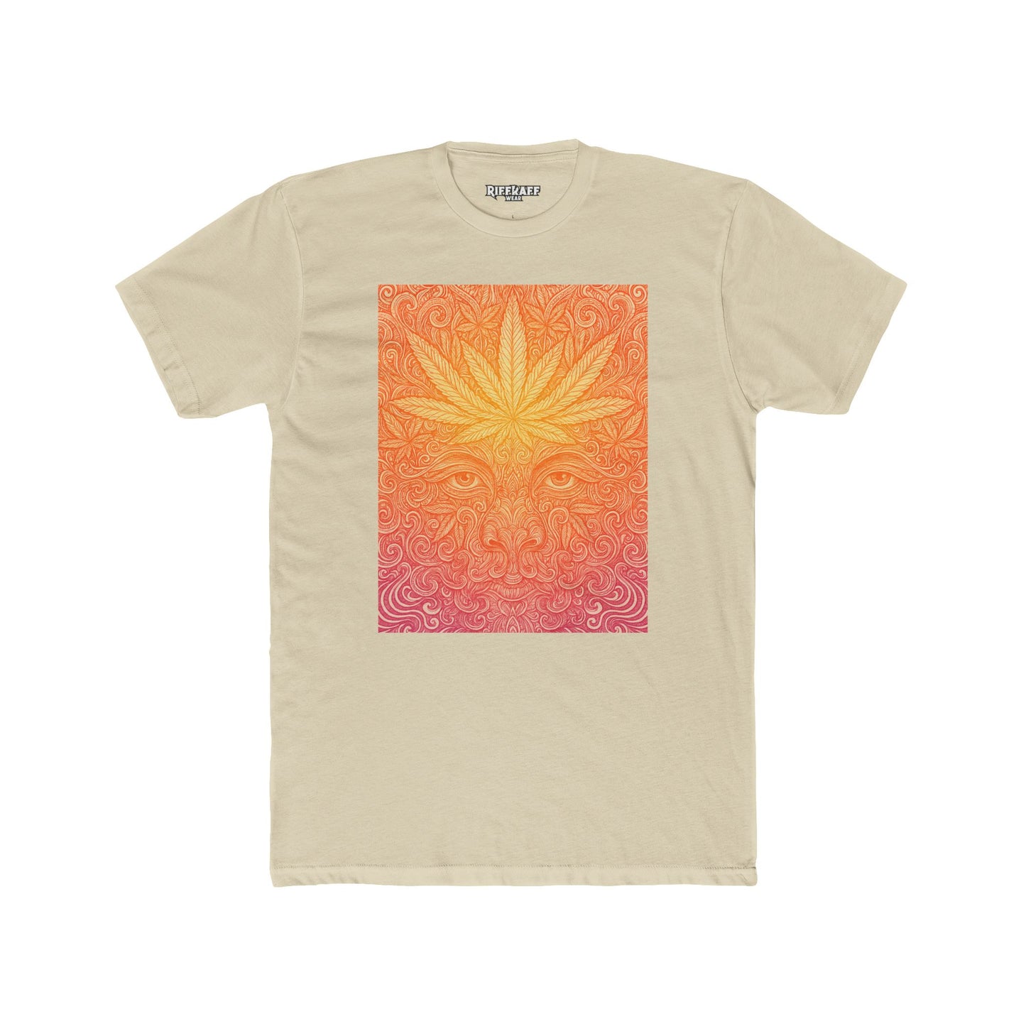 Bohemian Vibes Unisex Cotton Crew Tee - Psychedelic Sunset Design - Riff Raff Wear
