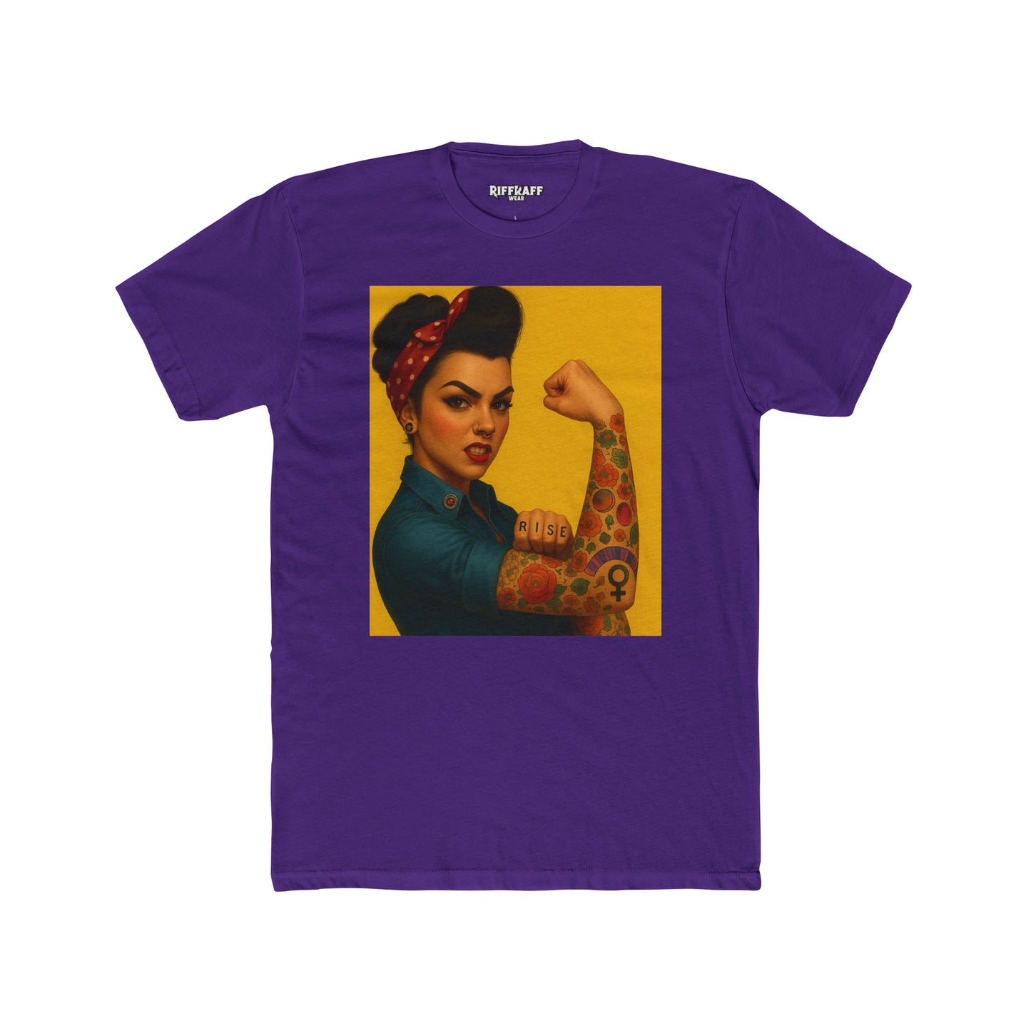Empowered Woman Unisex Cotton Crew Tee - Vibrant Graphic Tee for Feminist Statement - Riff Raff Wear