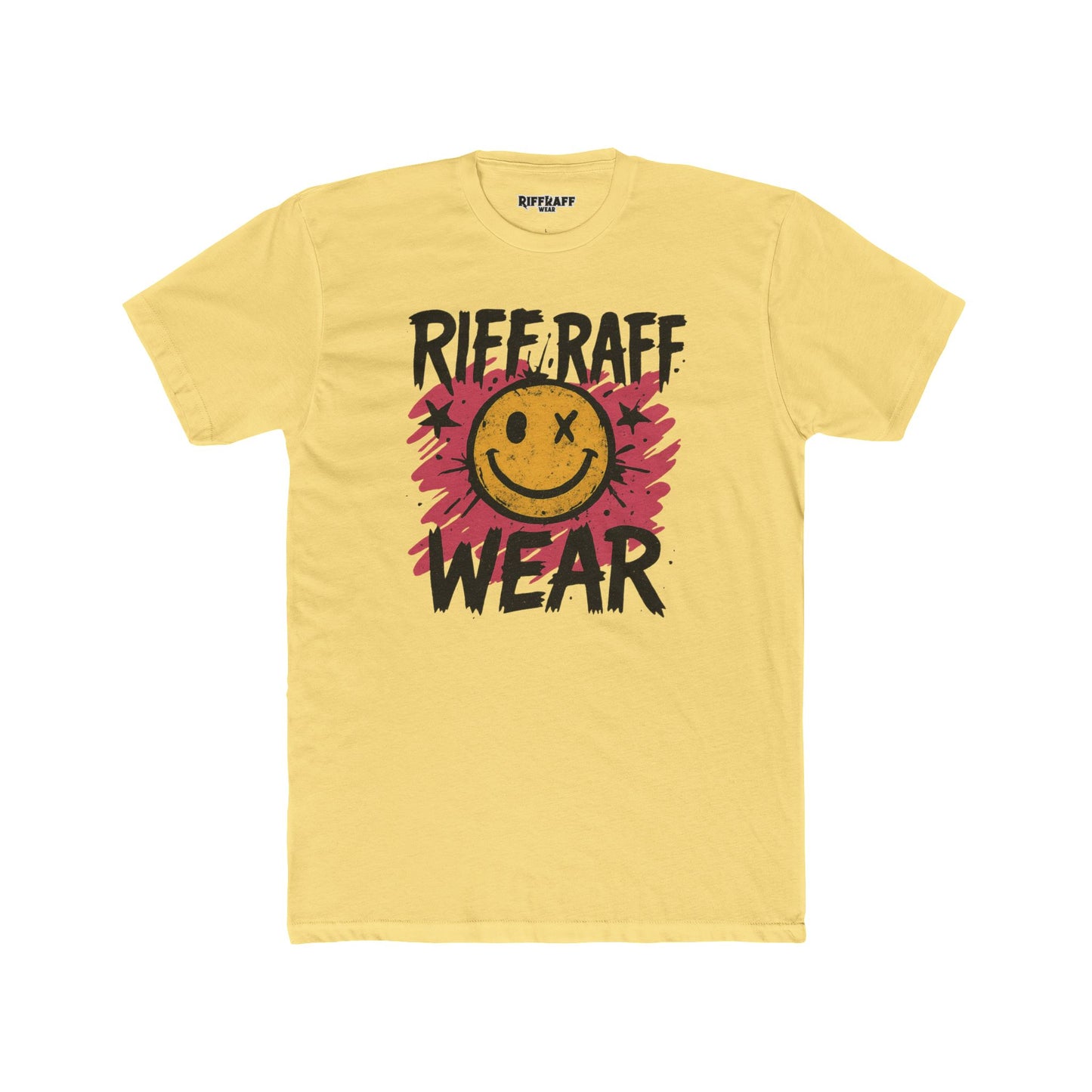 Smiley Graphic Unisex Cotton Crew Tee - Stylish Casual T-Shirt - Riff Raff Wear