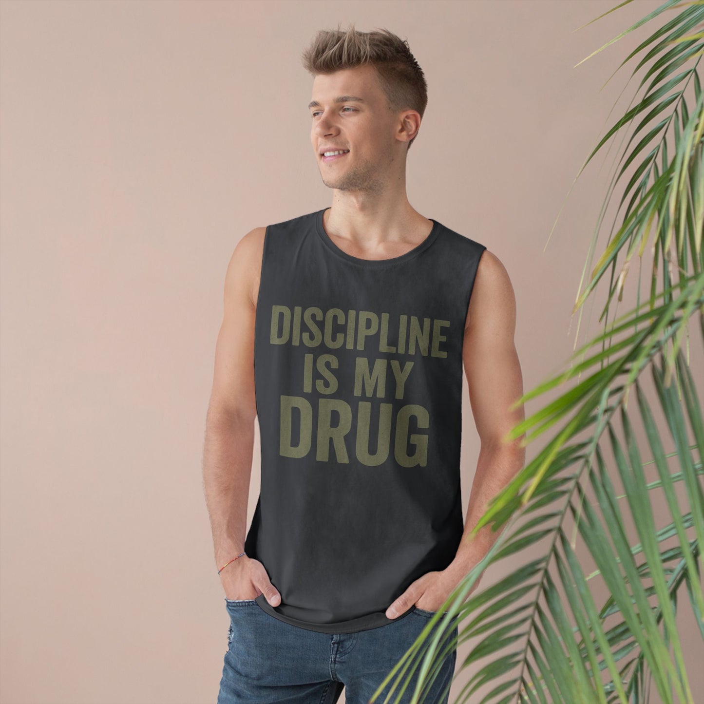 Discipline Is My Drug Unisex Tank Top - Motivational Fitness Apparel - Riff Raff Wear