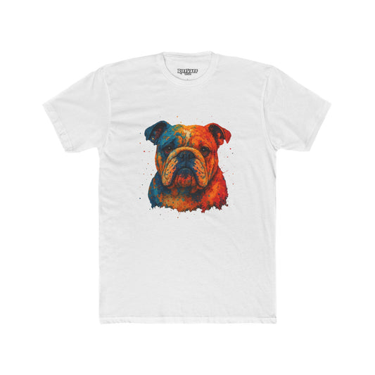 Colorful Bulldog Unisex Cotton Crew Tee - Riff Raff Wear