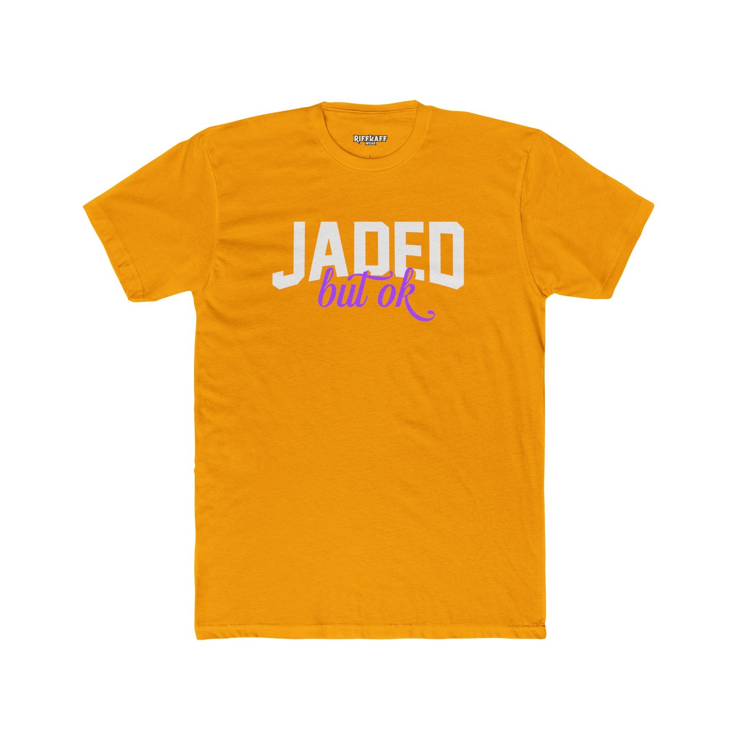Jaded but OK Unisex Cotton Crew Tee, Casual Streetwear Shirt, Gift for Friends, Birthday Celebrations, Everyday Wear, Relaxed Fit Tee