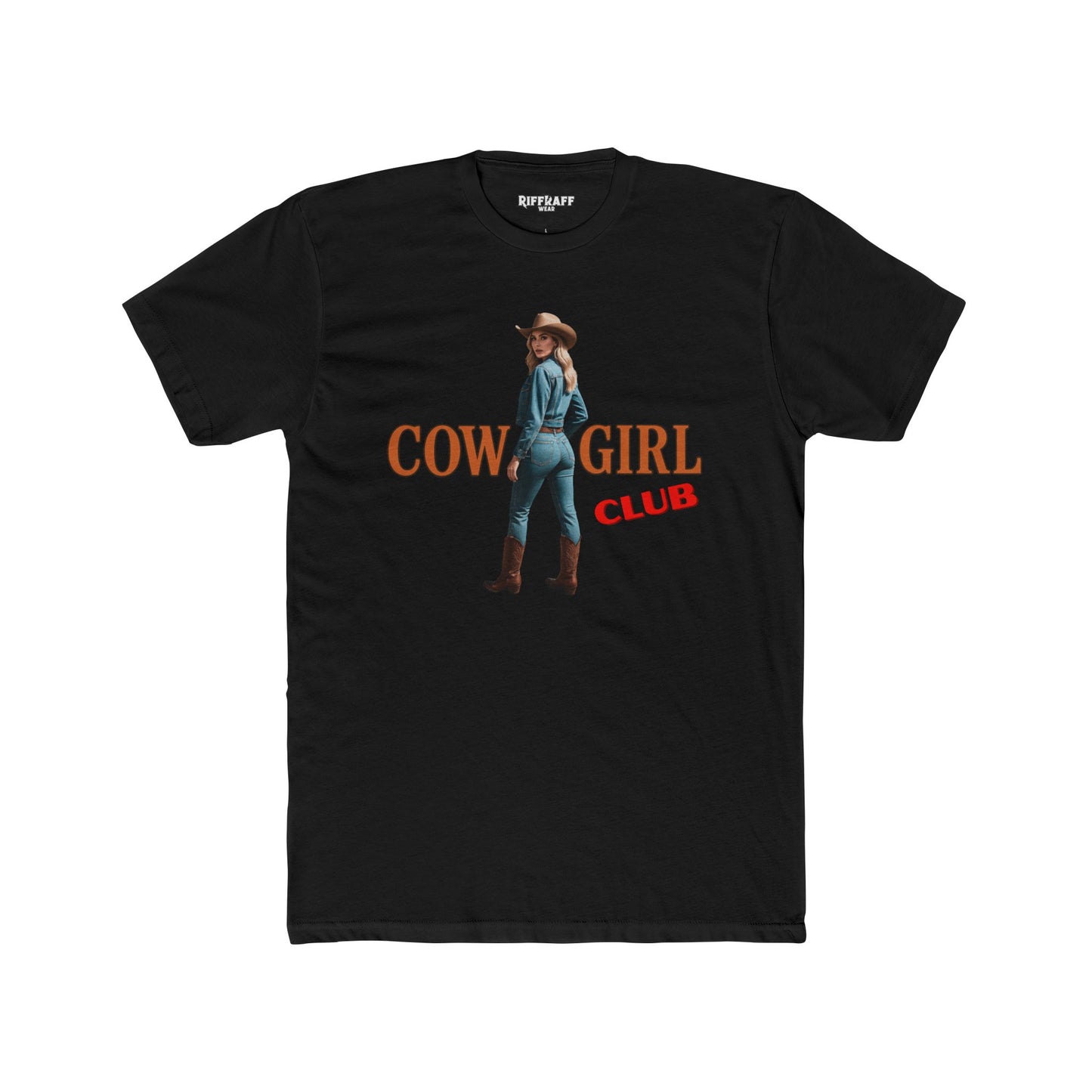 Vintage Cowgirl Graphic Unisex Cotton Crew Tee - Riff Raff Wear