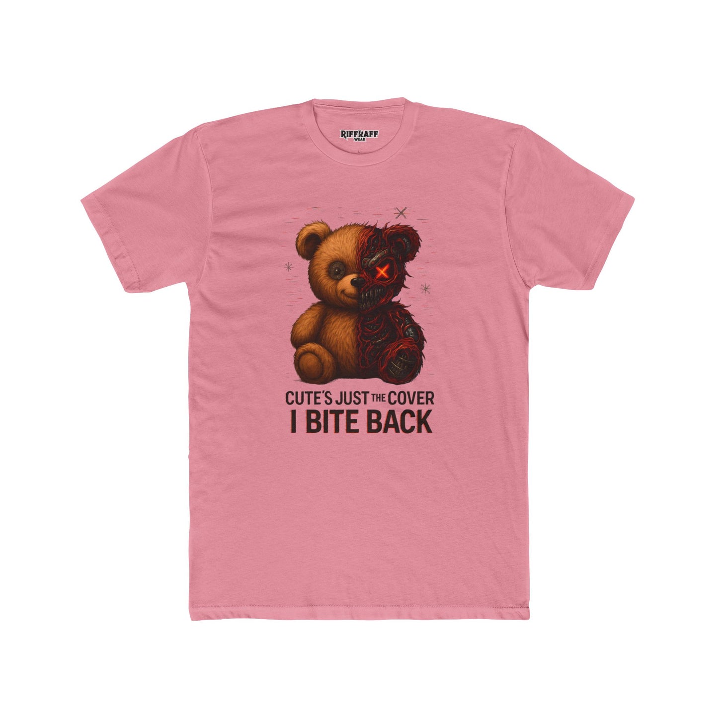 Funny Unisex Cotton Crew Tee - Cute But Dangerous "I Bite Back" Shirt - Riff Raff Wear
