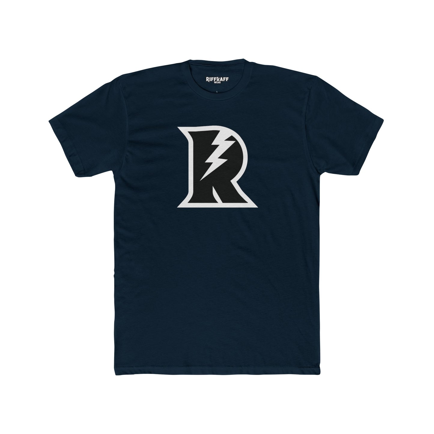 Unisex Cotton Crew Tee - Bold 'R' Lightning Logo - Casual Graphic T-Shirt - Riff Raff Wear