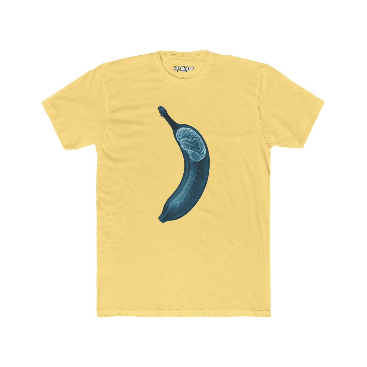 Funny Unisex Cotton Crew Tee - Brainy Banana Design - Riff Raff Wear