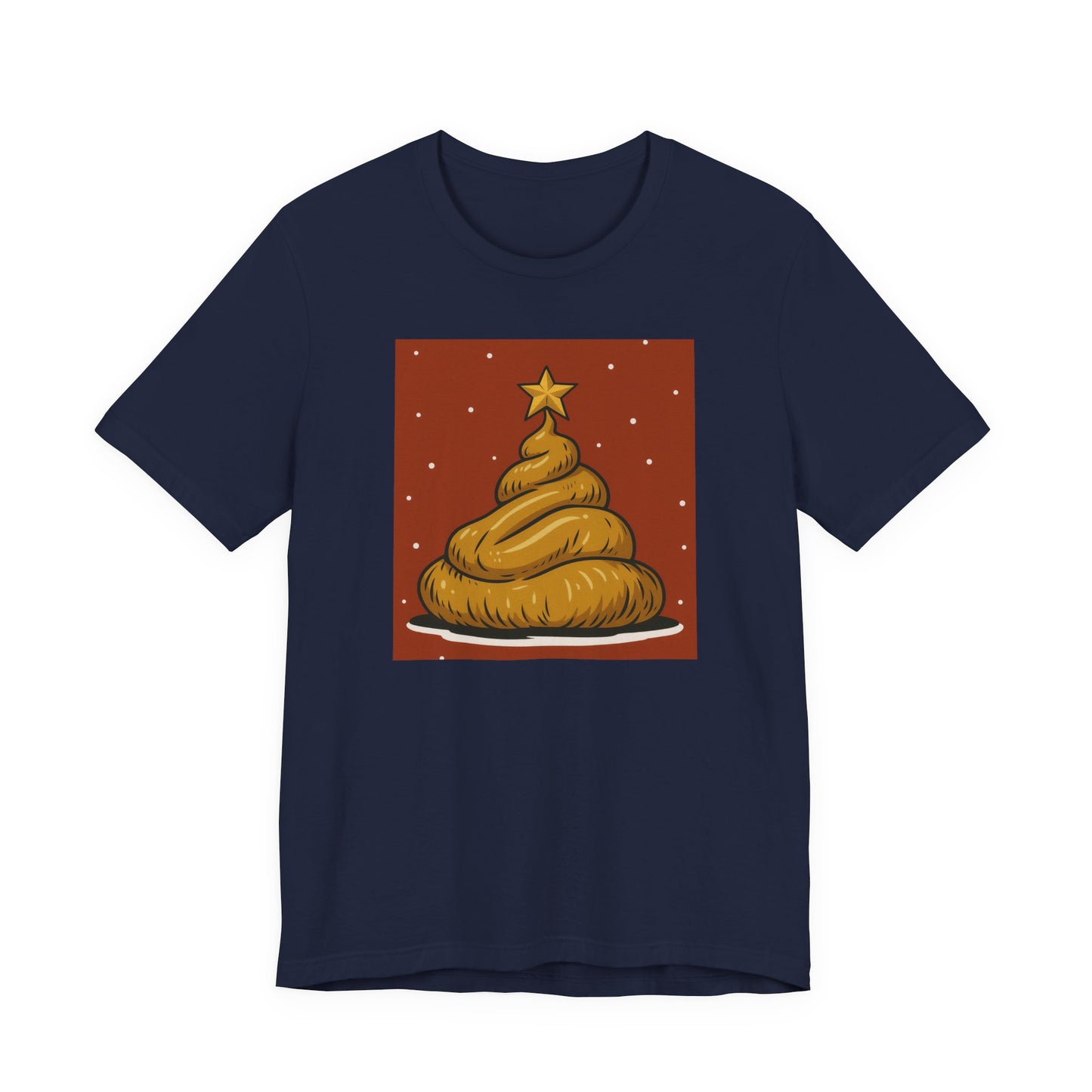 Funny Christmas Poop Tee, Unisex Short Sleeve T-Shirt, Holiday Humor Shirt, Christmas Gift, Graphic Tee, Quirky Xmas Apparel - Riff Raff Wear