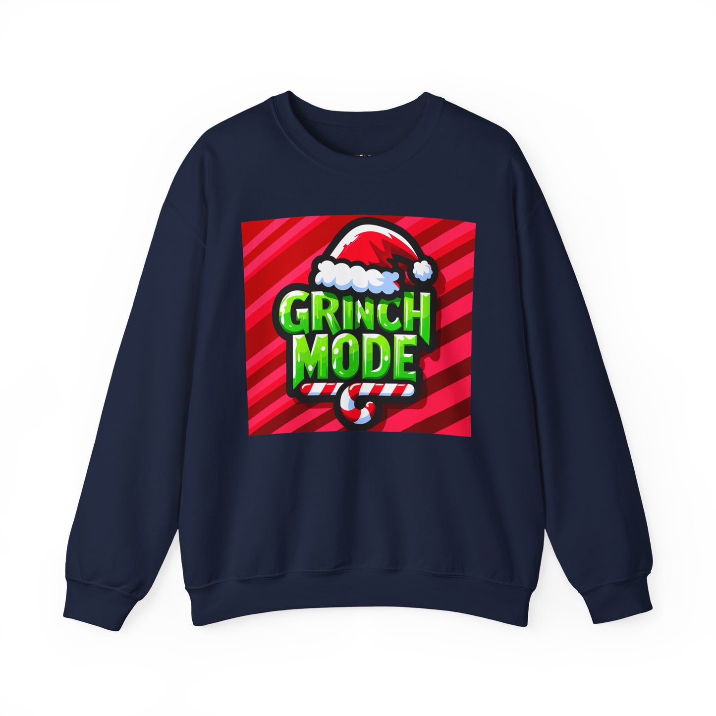 Grinch Mode Crewneck Sweatshirt, Christmas Attire, Holiday Sweatshirt, Festive Gift, Cozy Winter Wear, Funny Christmas Sweater - Riff Raff Wear