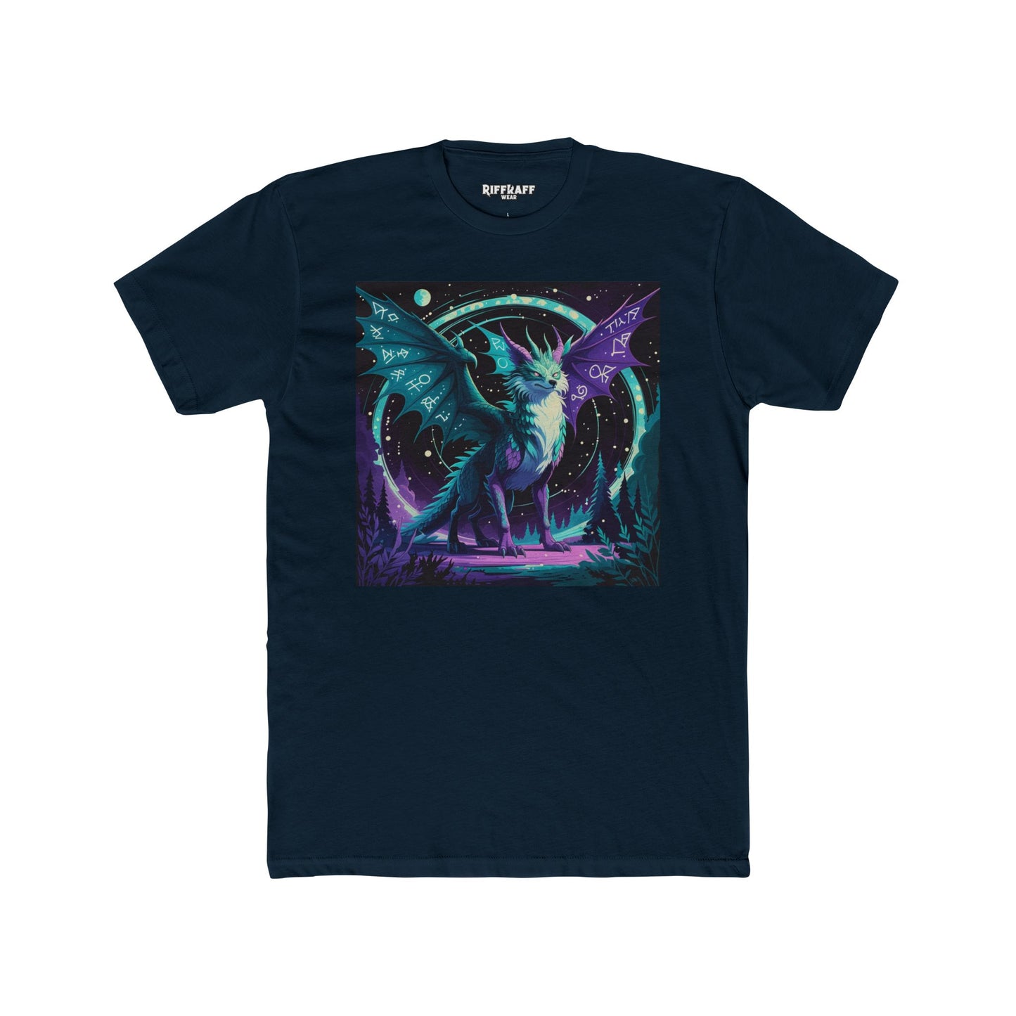 Mystical Dragon Unisex Cotton Crew Tee - Fantasy T-Shirt for Men & Women - Riff Raff Wear