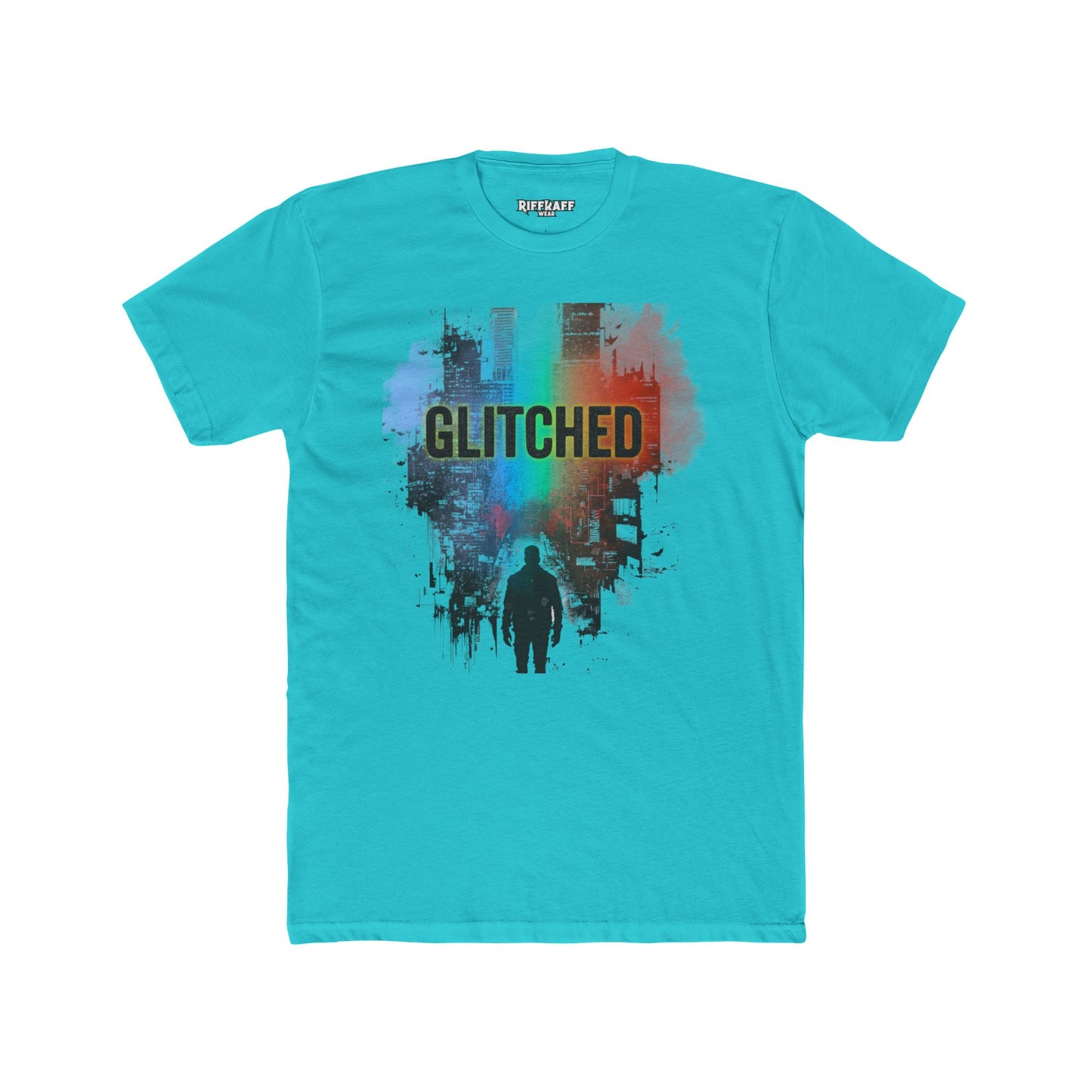Glitched Unisex Cotton Crew Tee - Urban Streetwear Style - Riff Raff Wear