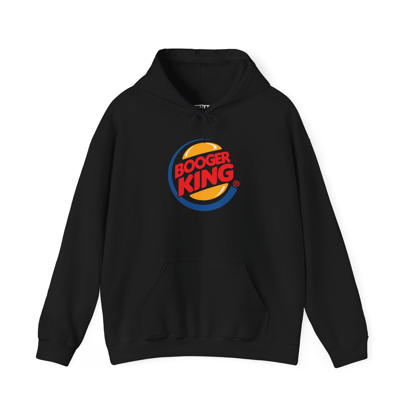 Parody Logo Series "Booger King" Graphic - Funny Unisex Heavy Blend™ Hooded Sweatshirt - Riff Raff Wear