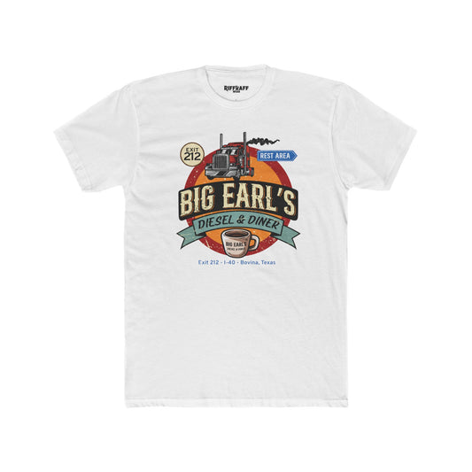 Big Earl's Diesel & Diner Unisex Cotton Crew Tee - Where Regret Gets Refueled - Riff Raff Underground