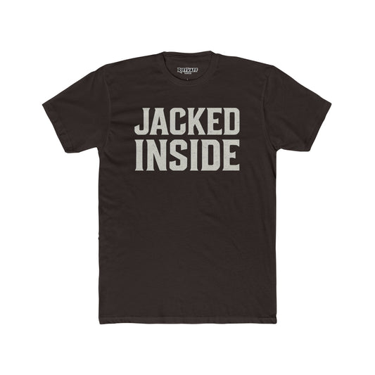 Jacked Inside Unisex Cotton Crew Tee - Comfortable Fitness Shirt - Riff Raff Wear