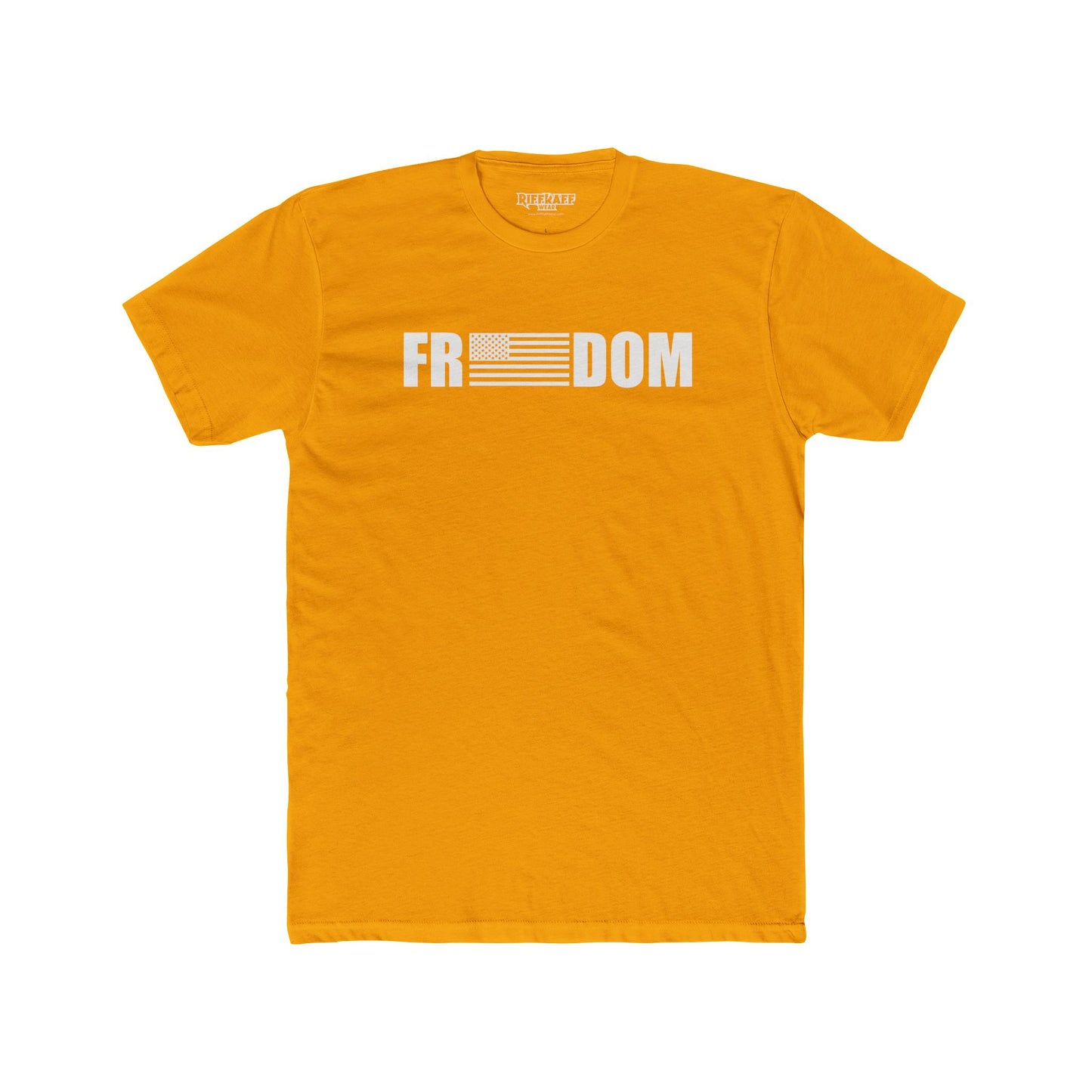 Freedom Tee White Men's Cotton Crew Tee - Riff Raff Wear