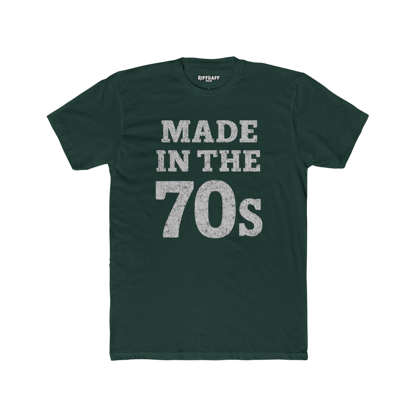 Vintage 70s Unisex Cotton Crew Tee - Retro Made in the 70s T-Shirt - Riff Raff Wear