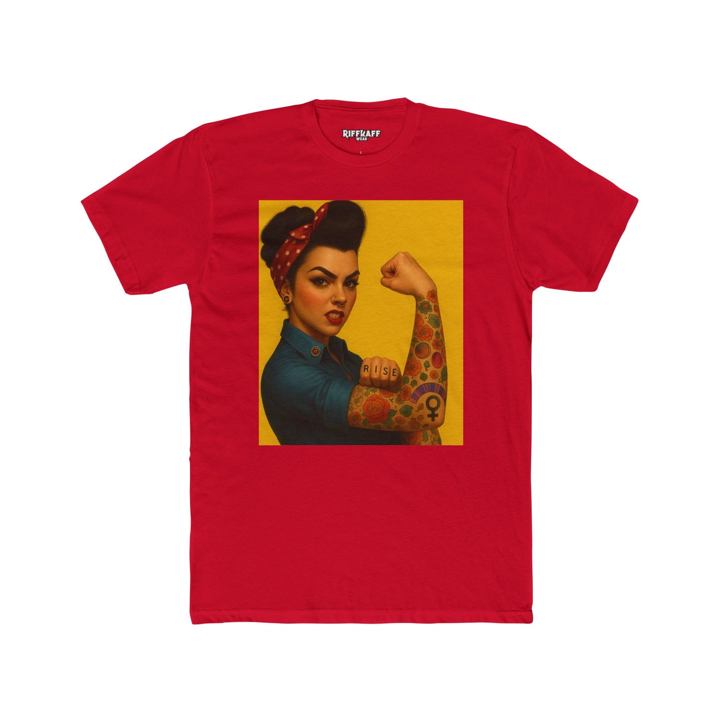 Empowered Woman Unisex Cotton Crew Tee - Vibrant Graphic Tee for Feminist Statement - Riff Raff Wear