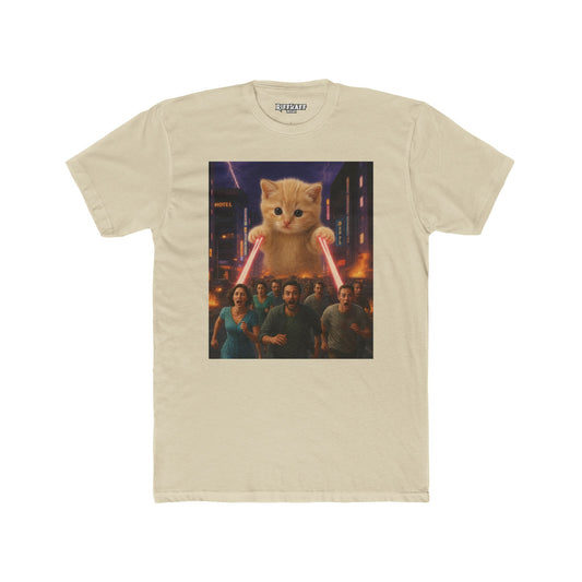 Funny Cat Hero Unisex Cotton Crew Tee - Perfect for Casual Wear - Riff Raff Wear