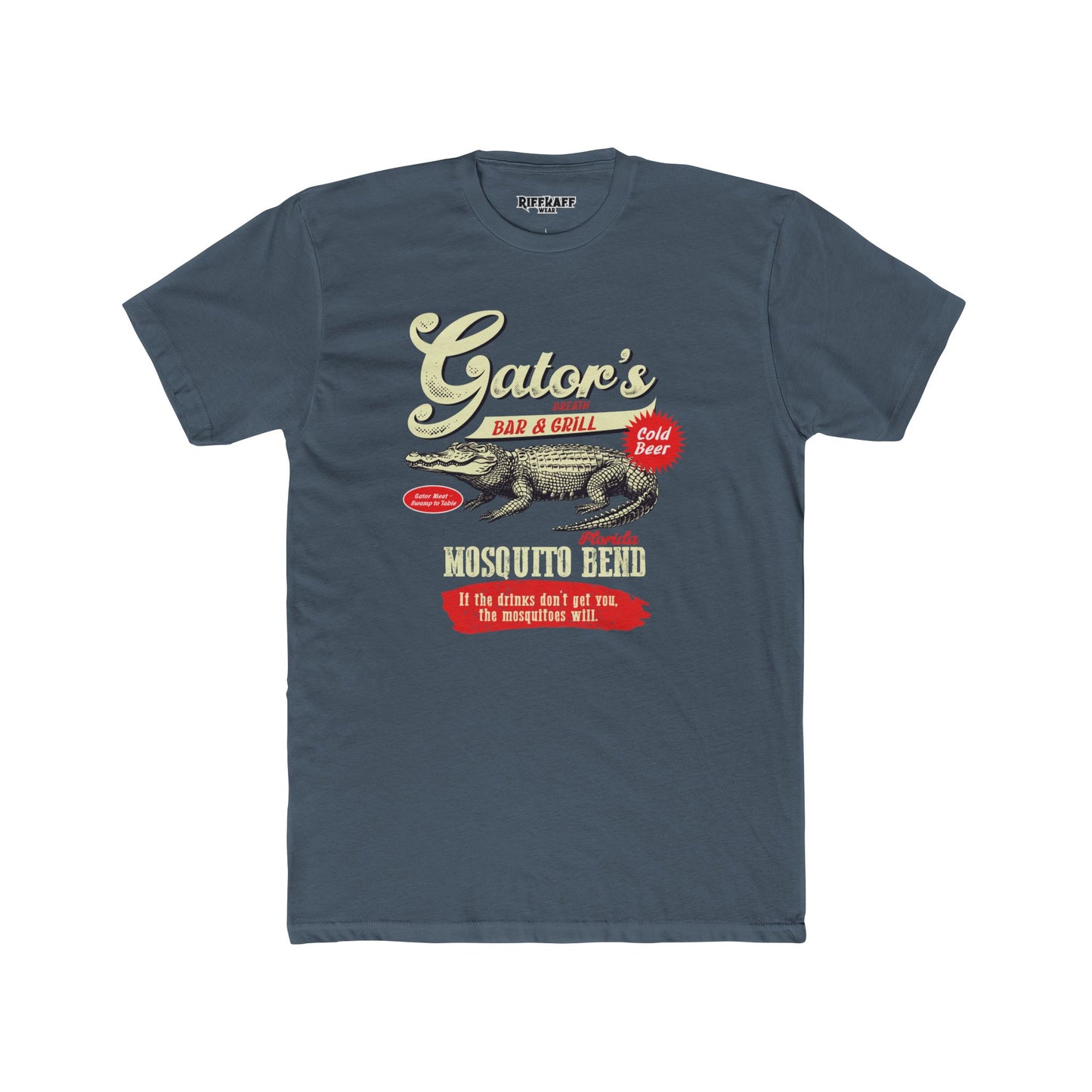 Gator's Bar & Grill Humor Tee - Unisex Cotton Crew Shirt - Riff Raff Wear