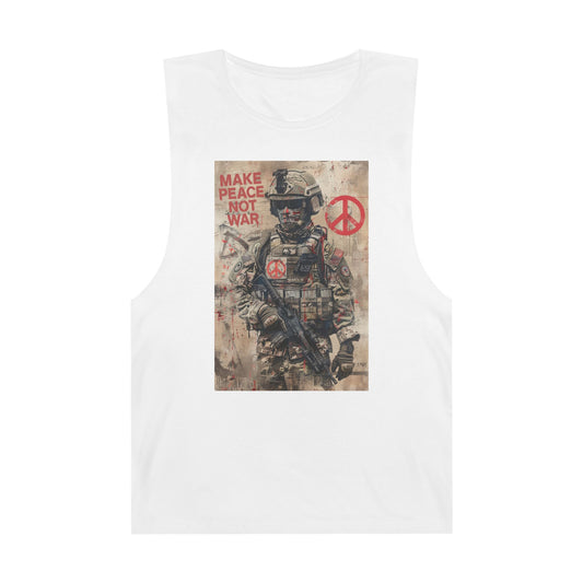 Make Peace Not War Unisex Tank Top - Casual Military-Inspired Tee - Riff Raff Wear