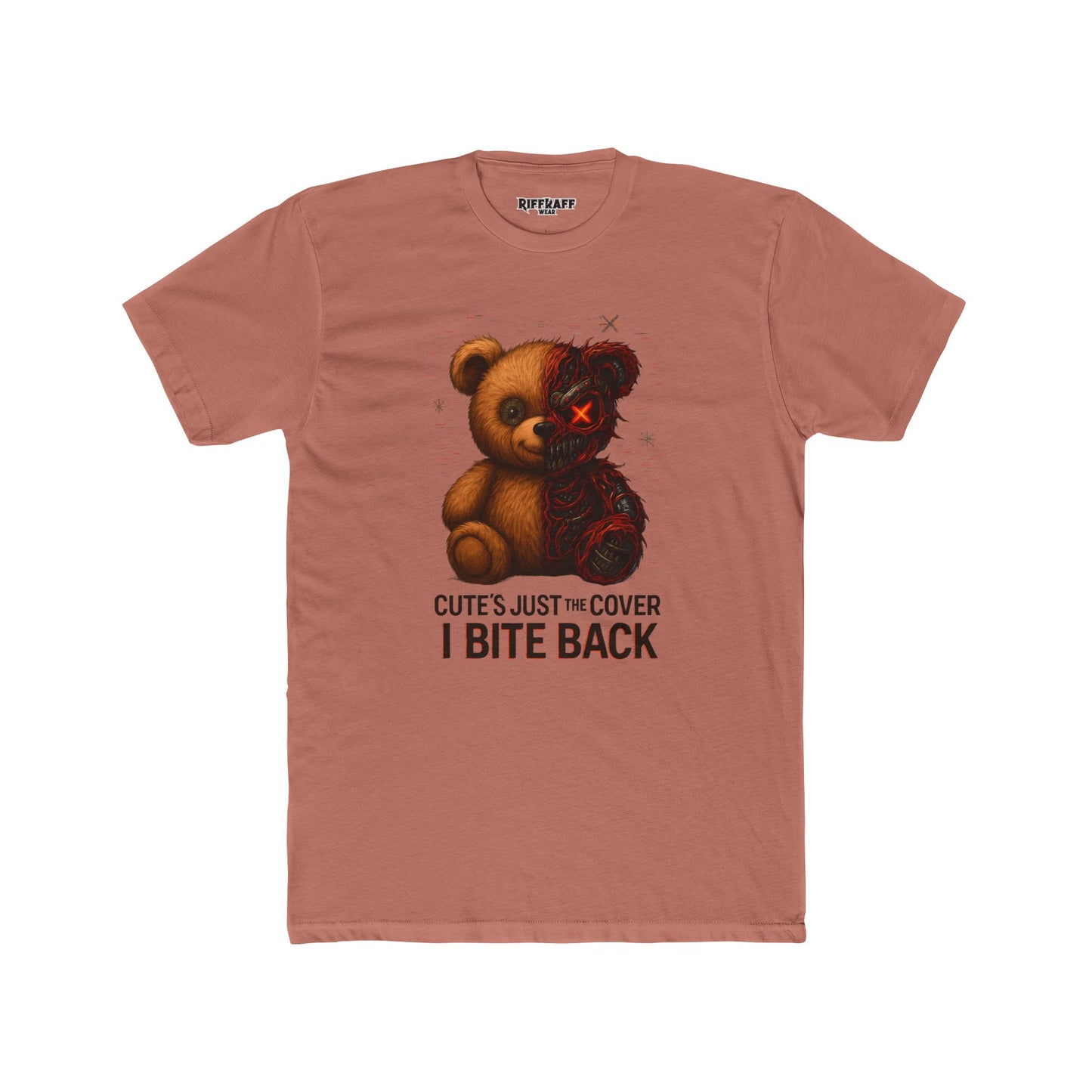 Funny Unisex Cotton Crew Tee - Cute But Dangerous "I Bite Back" Shirt - Riff Raff Wear