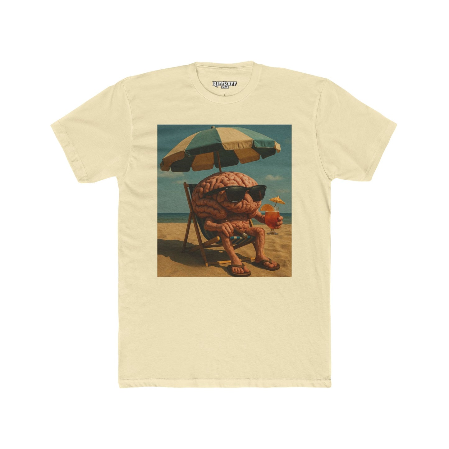 Chill Vibes Brain Art Unisex Cotton Crew Tee - Riff Raff Wear