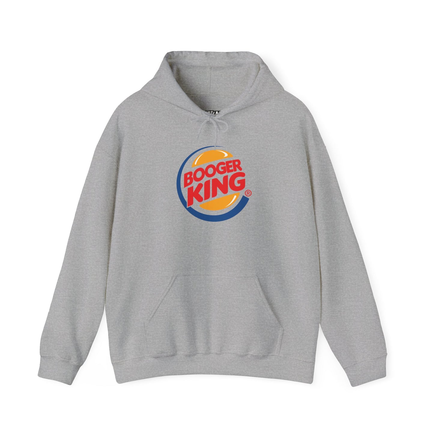 Parody Logo Series "Booger King" Graphic - Funny Unisex Heavy Blend™ Hooded Sweatshirt - Riff Raff Wear