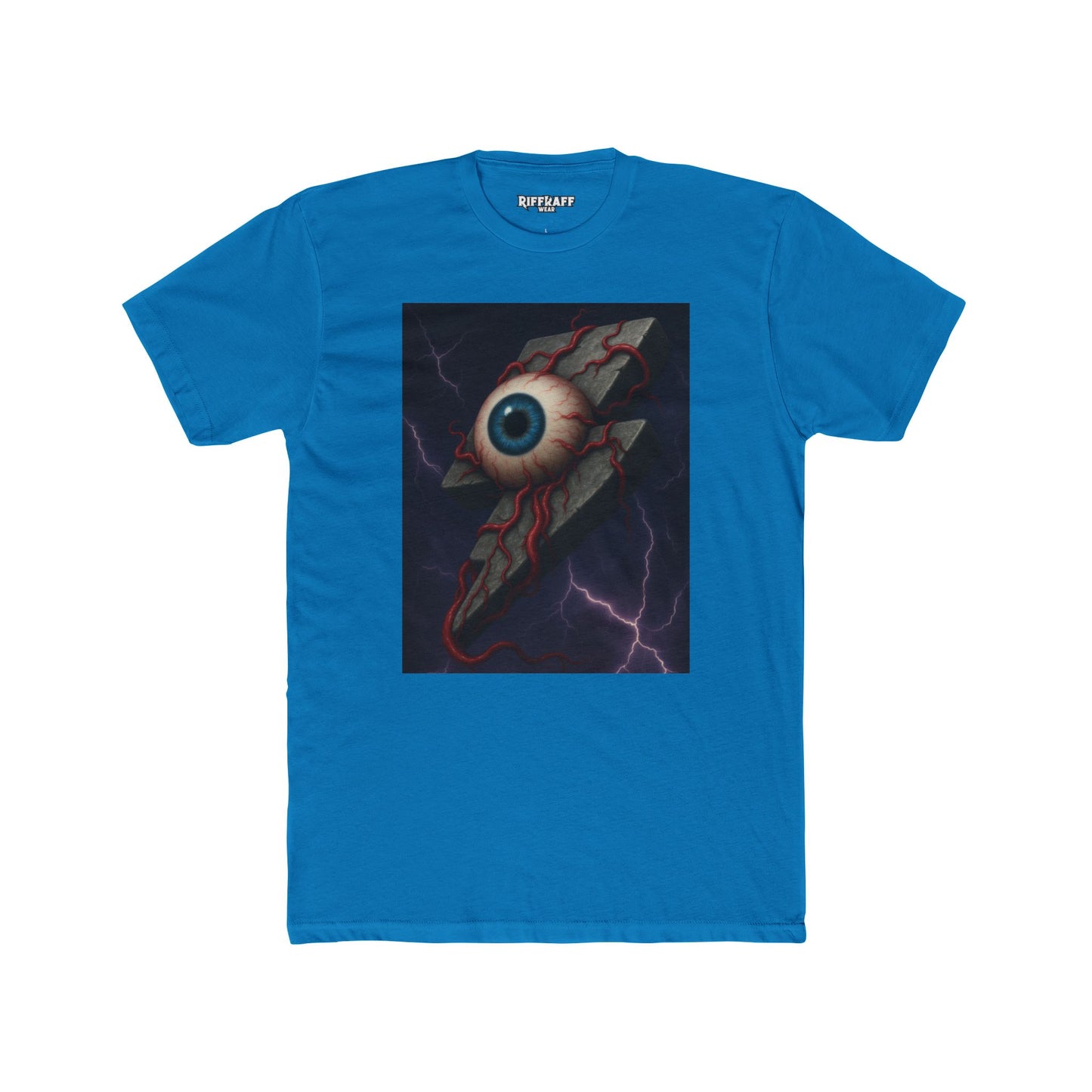 Unisex Cotton Crew Tee - Eye of Lightning Graphic Tee for Bold Style - Riff Raff Wear