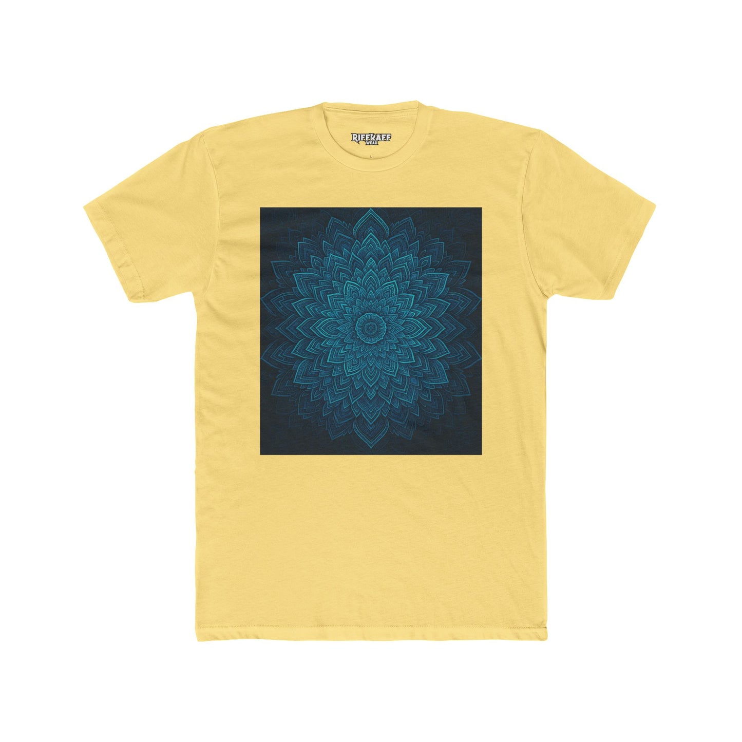 Meditative Floral Unisex Cotton Crew Tee - Relaxing Design for Mindfulness - Riff Raff Wear