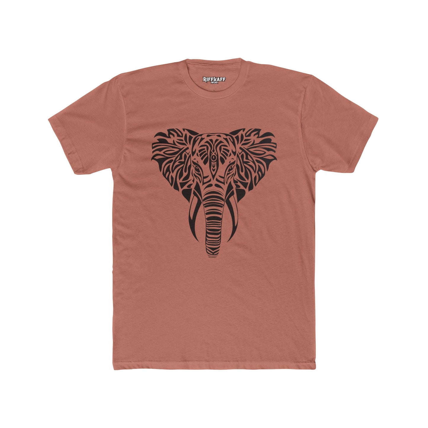 Trendy Elephant Design Unisex Cotton Crew Tee, Eco-Friendly Graphic Tee, -Riff Raff Wear