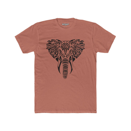 Trendy Elephant Design Unisex Cotton Crew Tee, Eco-Friendly Graphic Tee,  -Riff Raff Wear