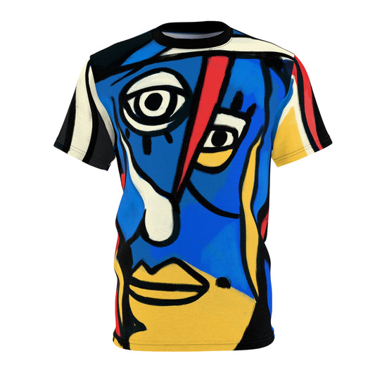 Artistic Unisex Cut & Sew Tee - Colorful Abstract Design for Creative Souls - Riff Raff Wear
