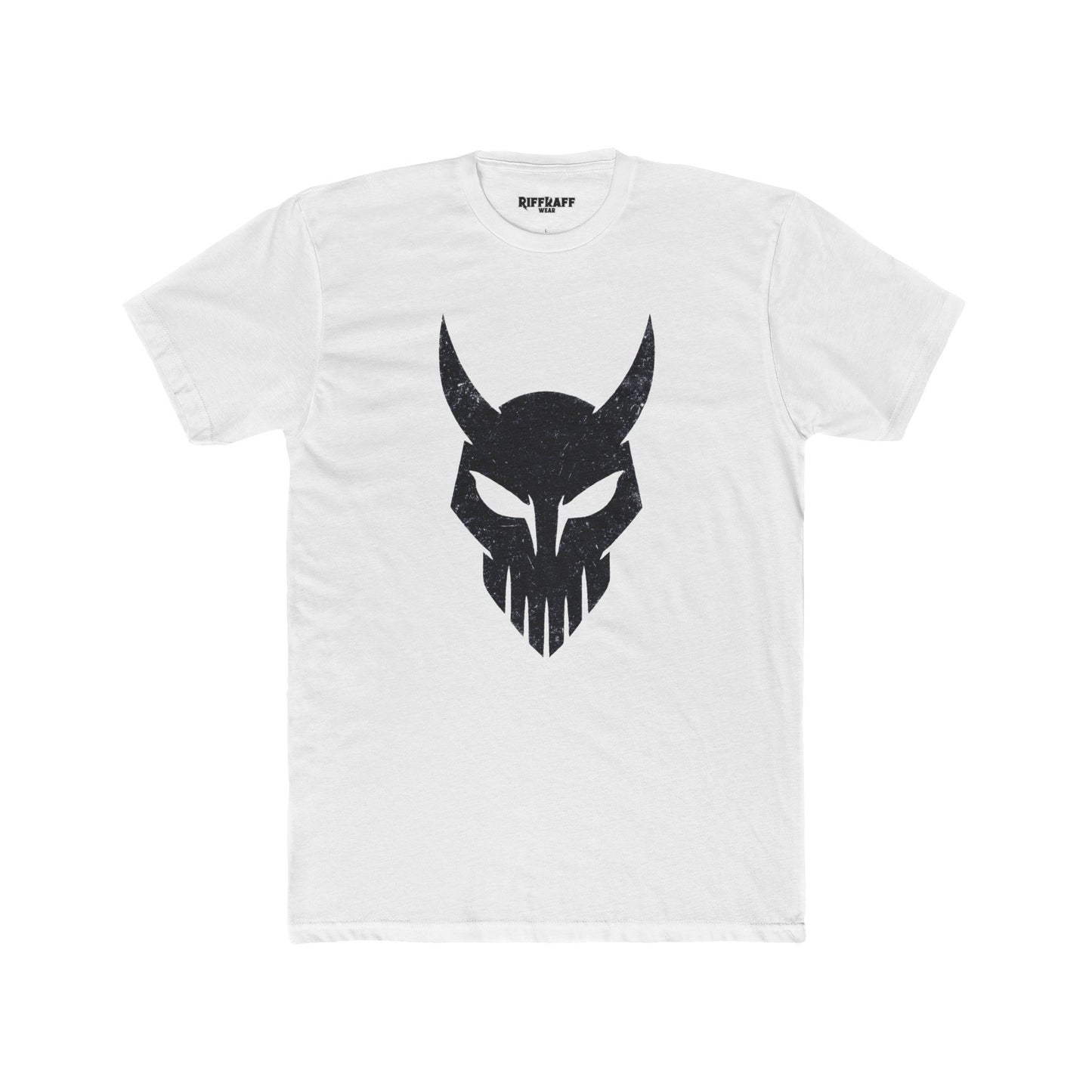 Bold Viking Skull Unisex Cotton Crew Tee - Graphic Tee for Casual Wear - Riff Raff Wear - Fitness