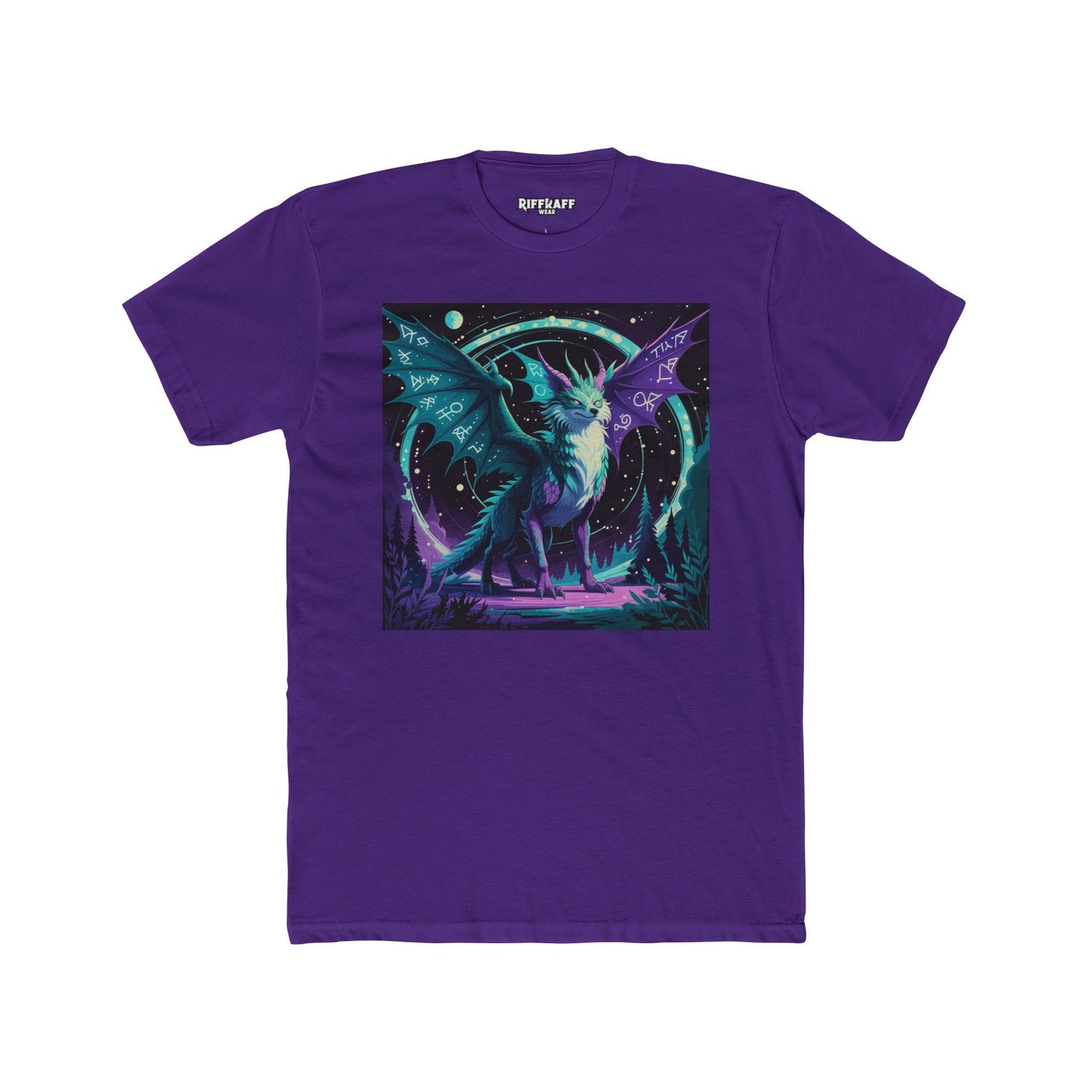 Mystical Dragon Unisex Cotton Crew Tee - Fantasy T-Shirt for Men & Women - Riff Raff Wear