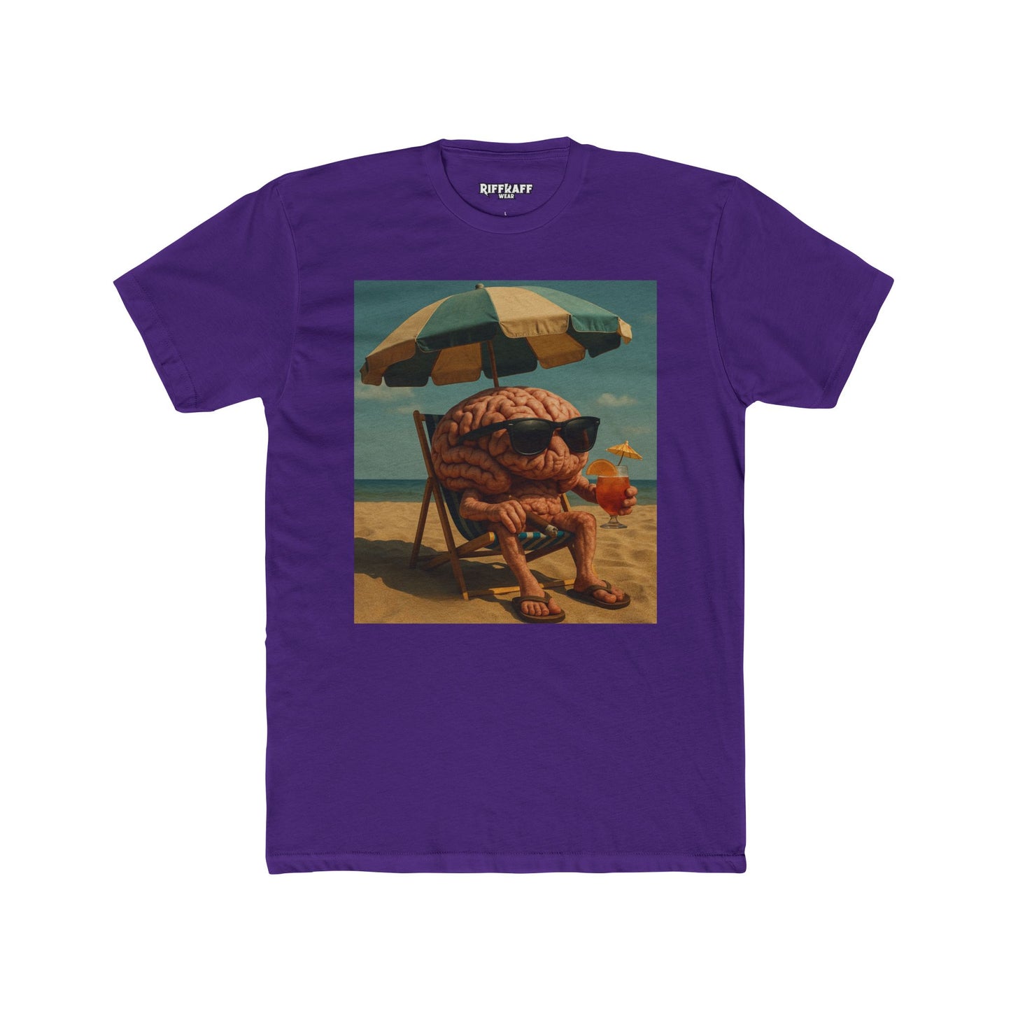 Chill Vibes Brain Art Unisex Cotton Crew Tee - Riff Raff Wear