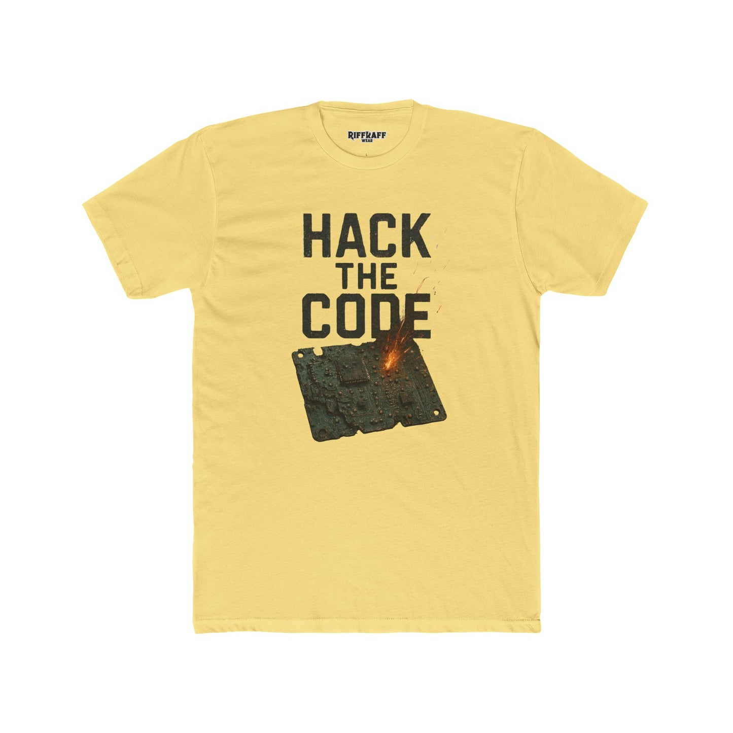 Hack the Code Unisex Cotton Crew Tee - Stylish Programmer Shirt - Riff Raff Wear