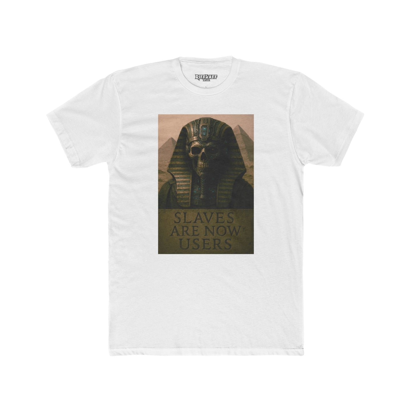 Unisex Cotton Crew Tee - "Slaves Are Now Users" Graphic Tee - Riff Raff Wear
