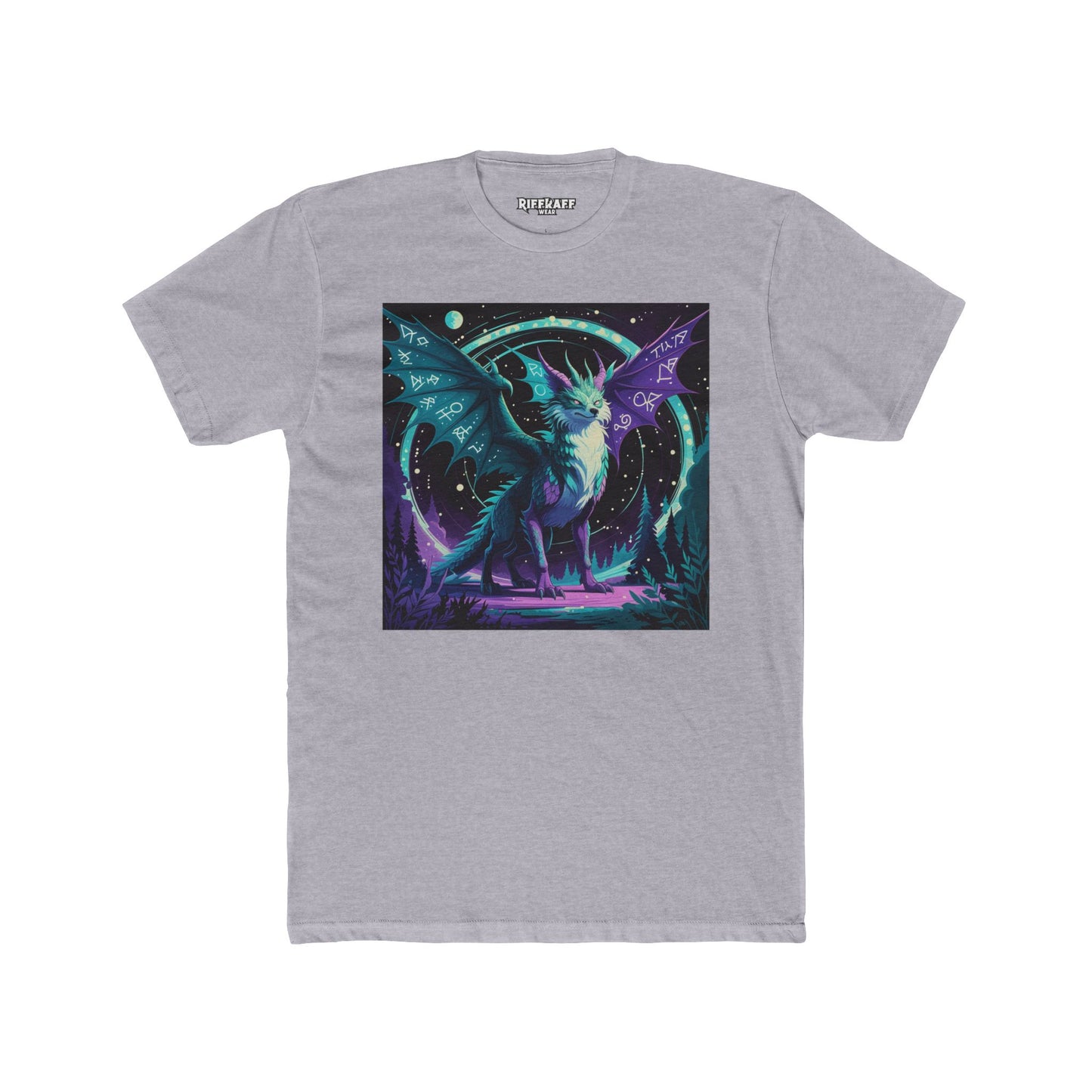 Mystical Dragon Unisex Cotton Crew Tee - Fantasy T-Shirt for Men & Women - Riff Raff Wear