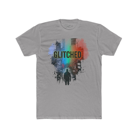 Glitched Unisex Cotton Crew Tee - Urban Streetwear Style - Riff Raff Wear