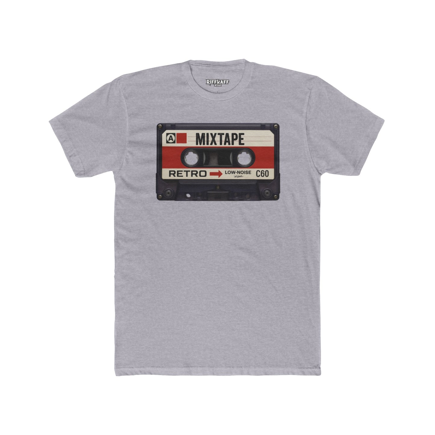 Retro Mixtape Unisex Cotton Crew Tee - Vintage Music Lovers Shirt - Riff Raff Wear