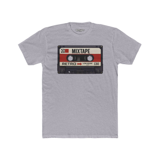 Retro Mixtape Unisex Cotton Crew Tee - Vintage Music Lovers Shirt - Riff Raff Wear