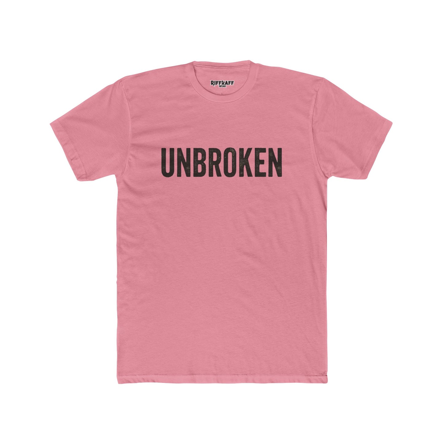 Unisex Cotton Crew Tee - UNBROKEN Inspirational Shirt - Riff Raff Wear Fitness