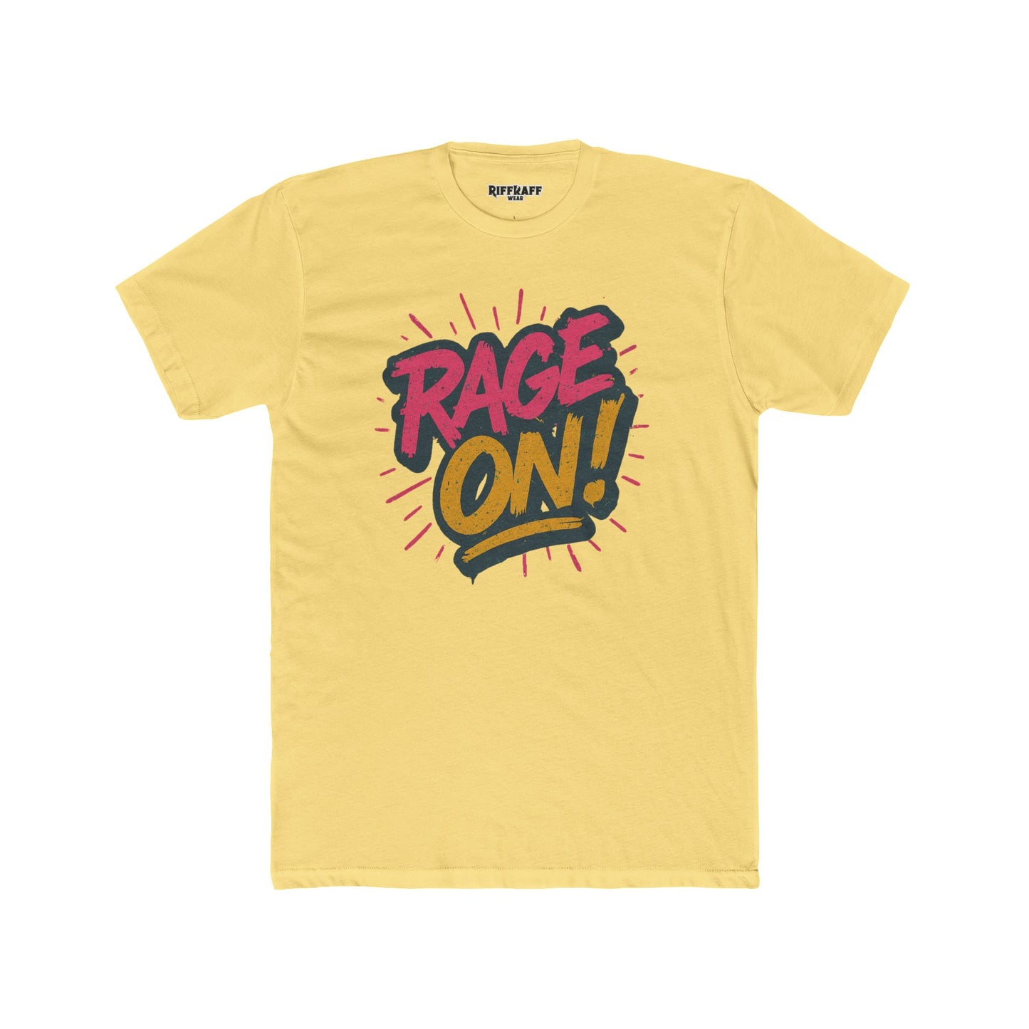 Rage On! Unisex Cotton Crew Tee - Bold Graphic T-Shirt for Casual Wear