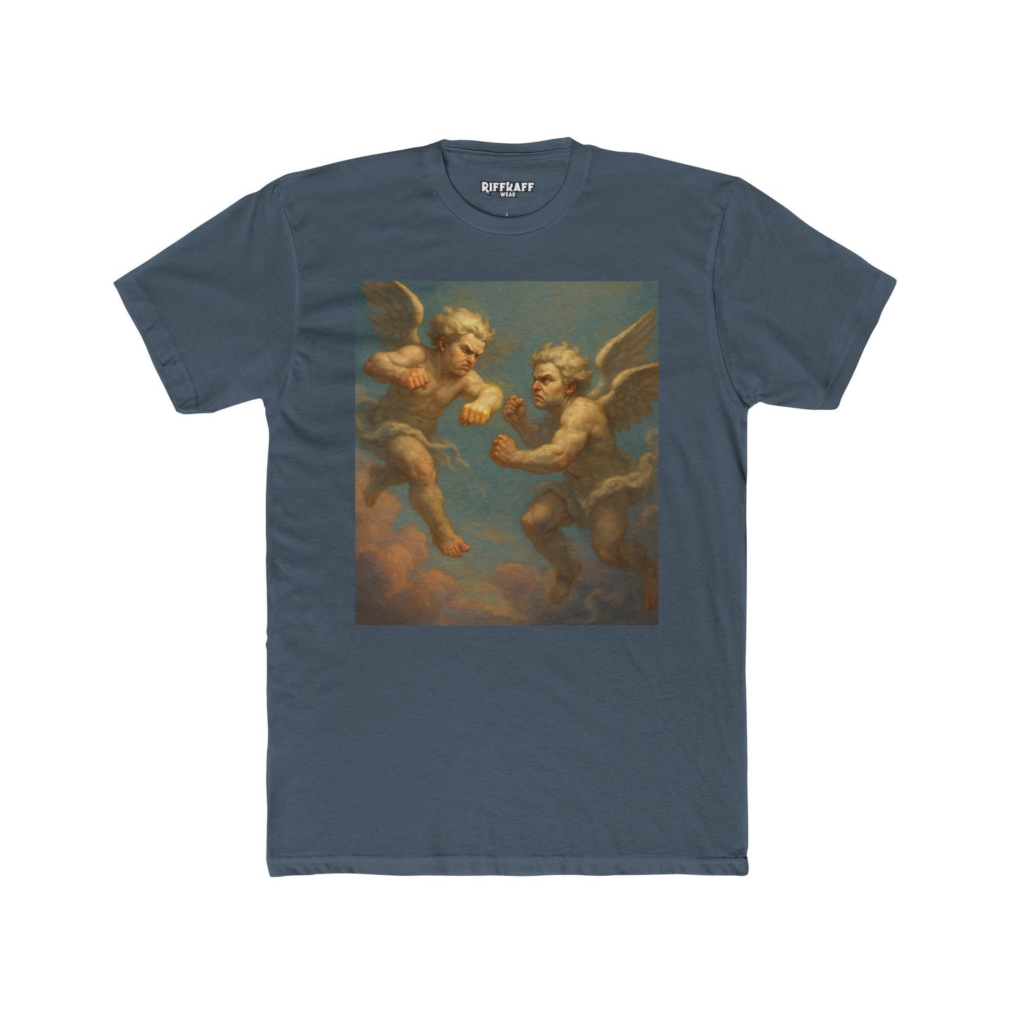 Heavenly Duel Unisex Cotton Crew Tee - Art Inspired Design - Riff Raff Wear