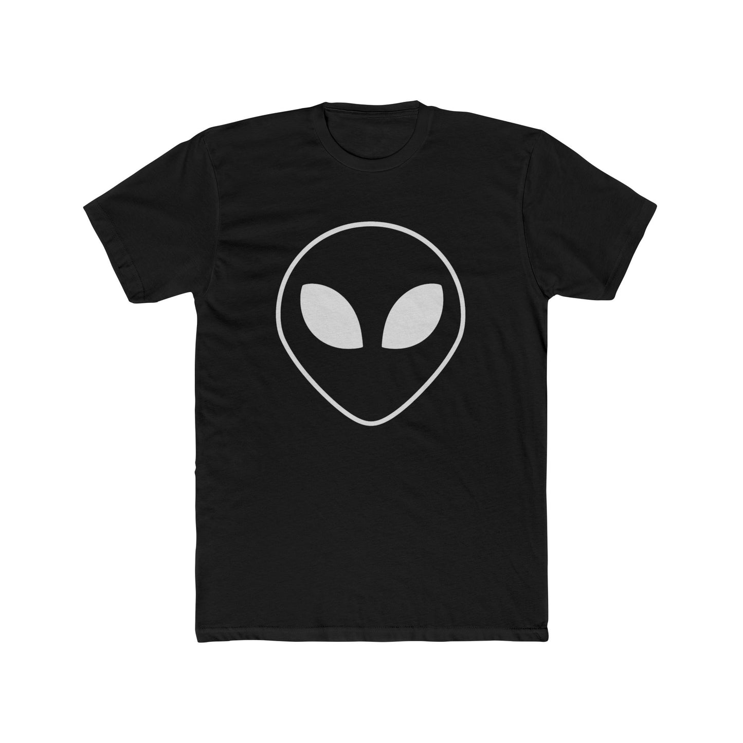 Alien Face Unisex Cotton Crew Tee - UFO Enthusiasts - Riff Raff Wear