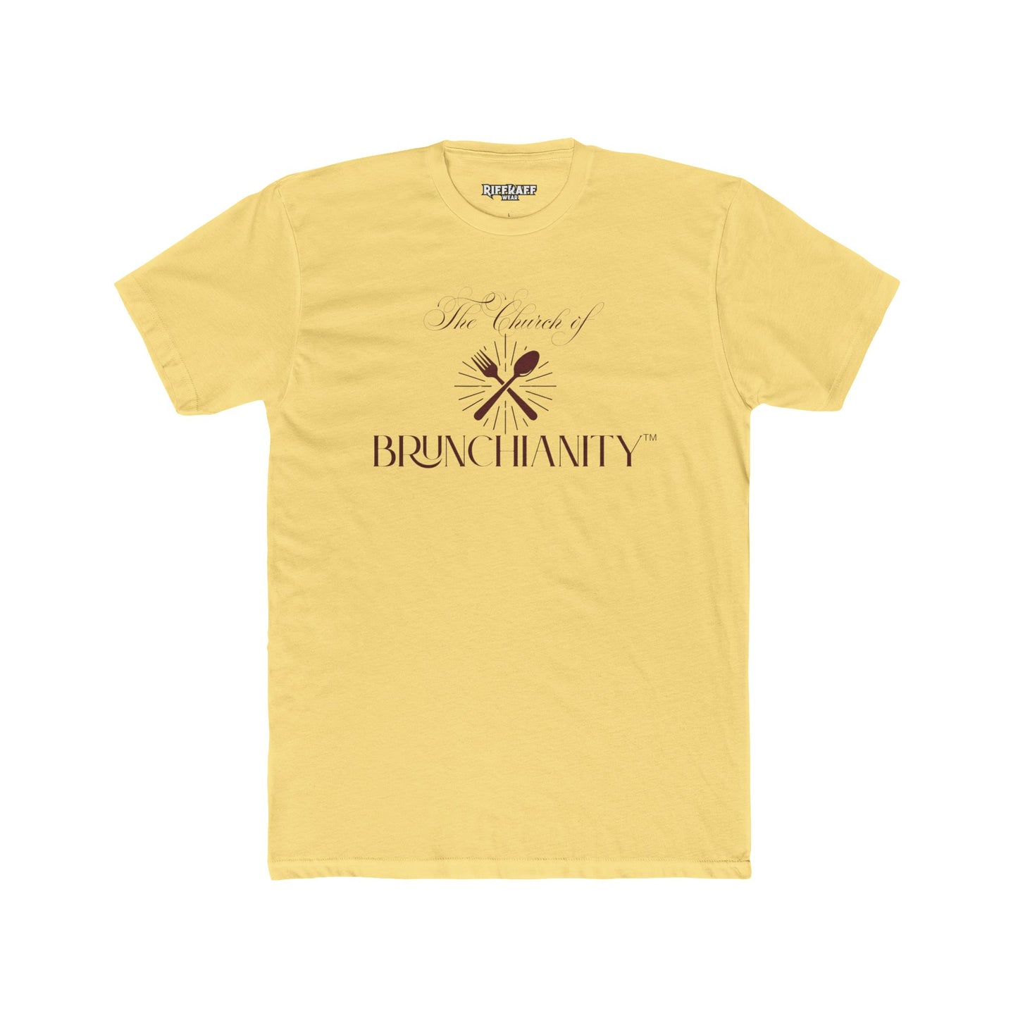 The Church of Brunchanity Unisex Cotton Crew Tee - Perfect for Brunch Lovers - Riff Raff Wear