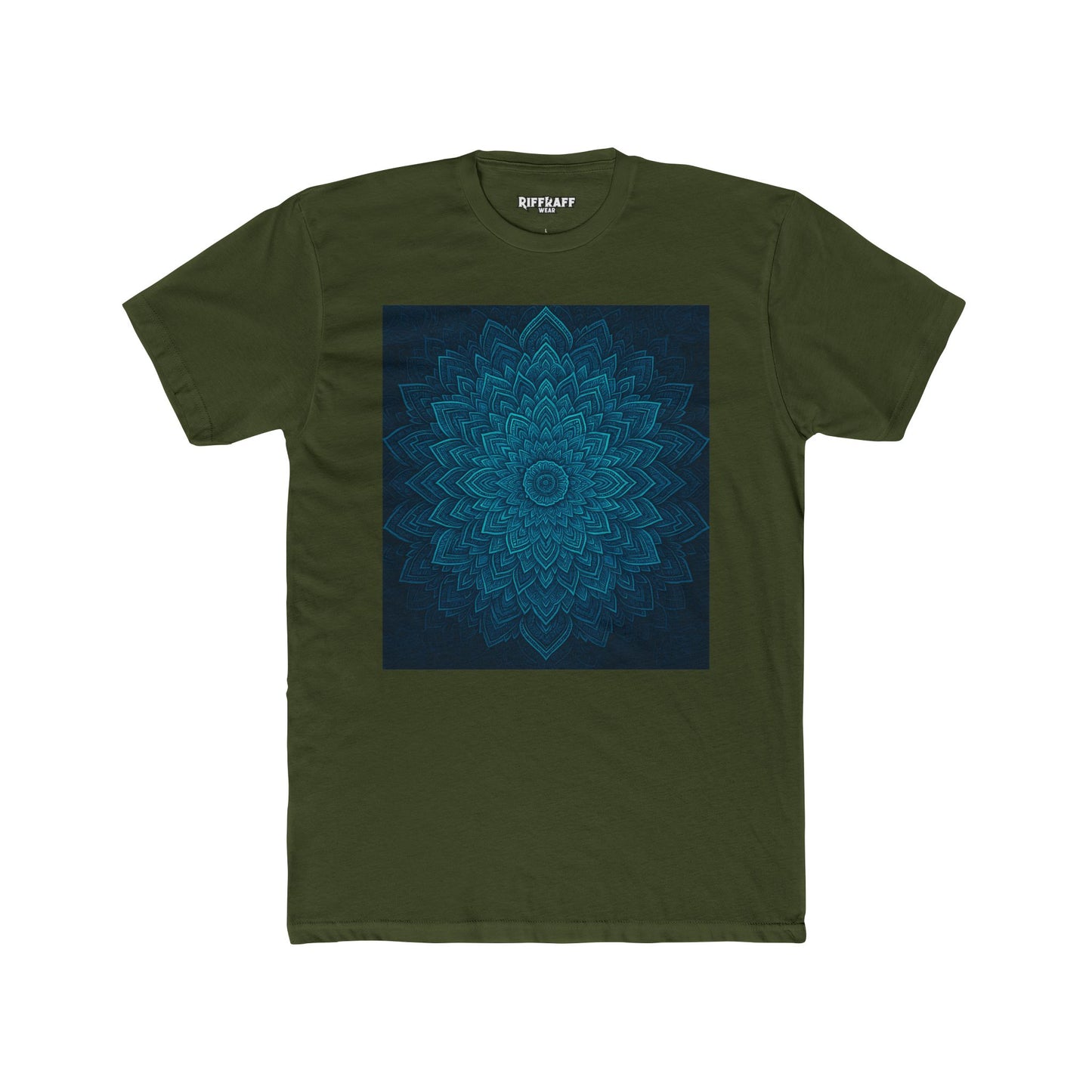 Meditative Floral Unisex Cotton Crew Tee - Relaxing Design for Mindfulness - Riff Raff Wear