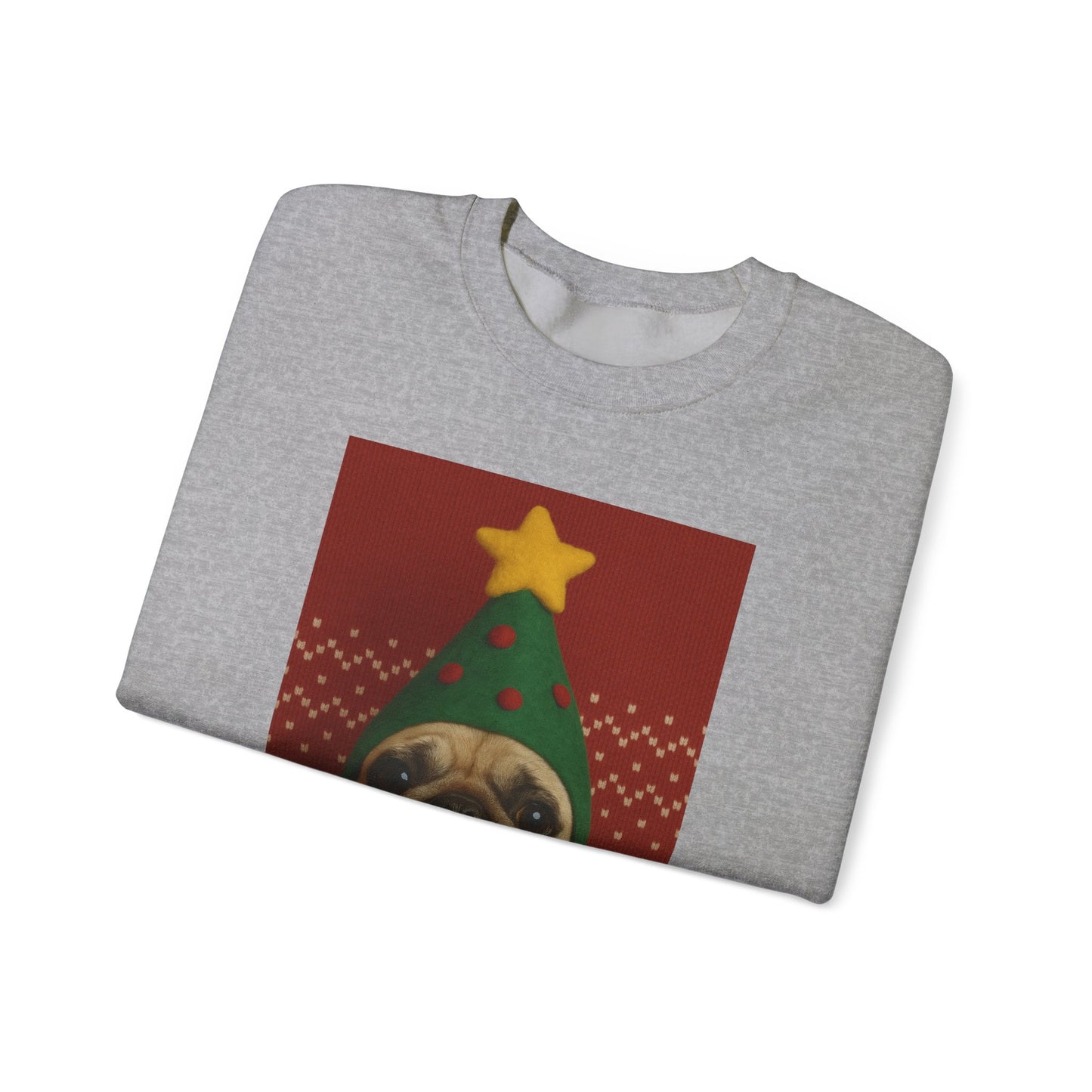 Christmas Pug Sweatshirt, Unisex Crewneck, Cute Holiday Sweater, Dog Lover Gift, Cozy Winter Wear, Fun Christmas Apparel - Riff Raff Wear