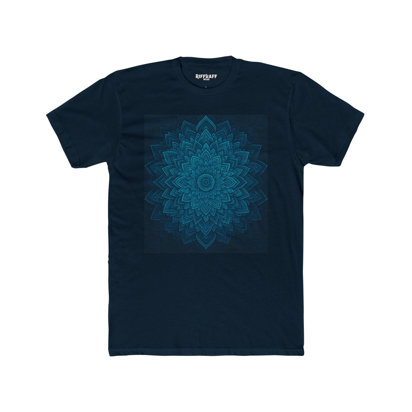 Meditative Floral Unisex Cotton Crew Tee - Relaxing Design for Mindfulness - Riff Raff Wear