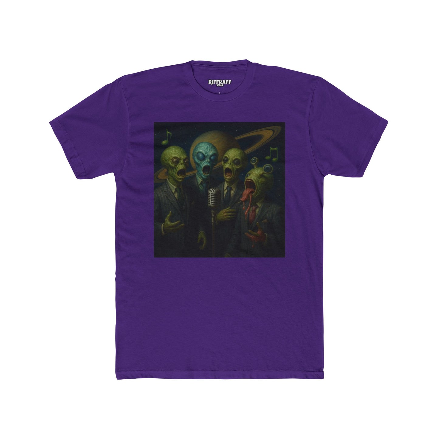 Alien Band Unisex Cotton Crew Tee - Unique Graphic T-Shirt for Music Lovers - Riff Raff Wear