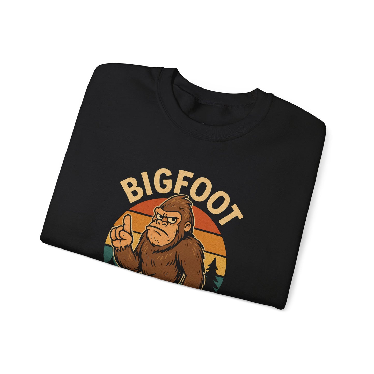 Bigfoot Doesn't Believe Crewneck Sweatshirt - Unisex Fashion for Nature Lovers - Riff Raff Wear